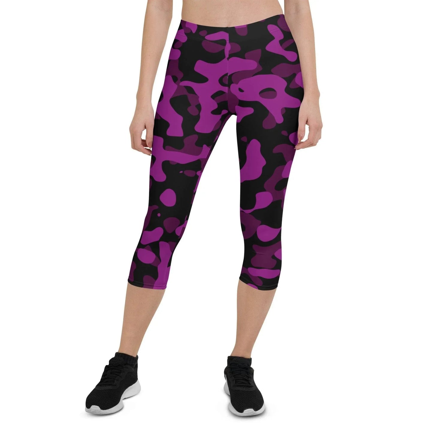black-violet-camouflage-damen-capri-leggings-capri-leggings-jlr-design-2 - JLR Design
