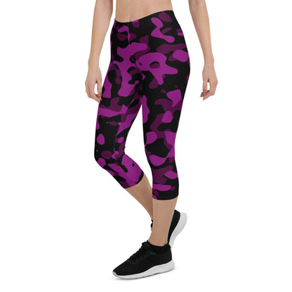 black-violet-camouflage-damen-capri-leggings-capri-leggings-jlr-design-5 - JLR Design