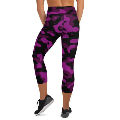 black-violet-camouflage-damen-yoga-capri-leggings-yoga-capri-leggings-jlr-design-4 - JLR Design