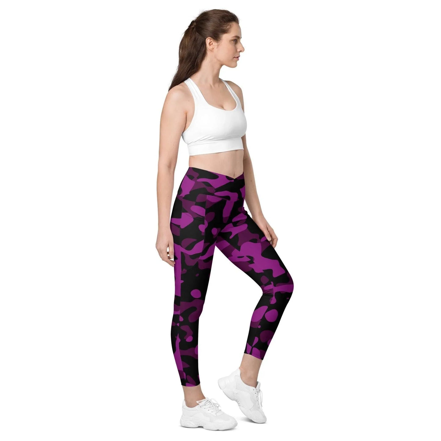 black-violet-damen-v-bund-leggings-mit-taschen-v-bund-leggings-jlr-design-2 - JLR Design