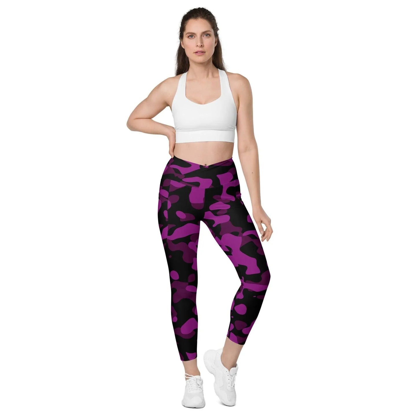black-violet-damen-v-bund-leggings-mit-taschen-v-bund-leggings-jlr-design-7 - JLR Design