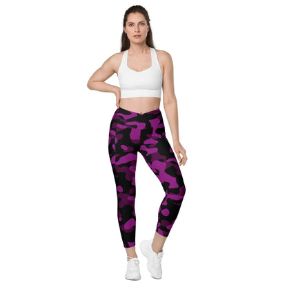 black-violet-damen-v-bund-leggings-mit-taschen-v-bund-leggings-jlr-design-7 - JLR Design