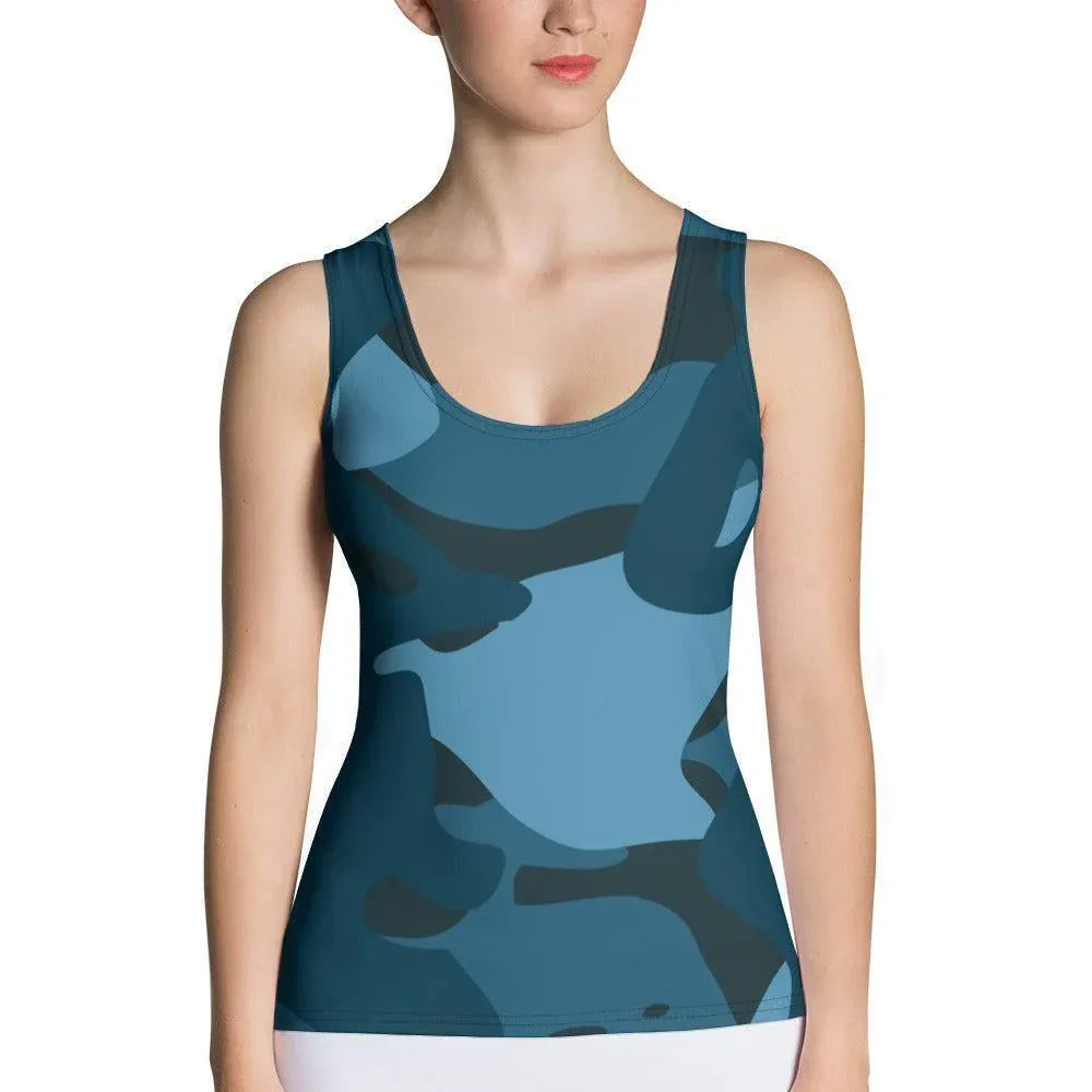 blaue-camouflage-damen-tank-top-tank-top-jlr-design-1 - JLR Design