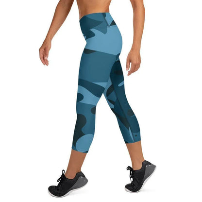 blaue-camouflage-damen-yoga-capri-leggings-yoga-capri-leggings-jlr-design-1 - JLR Design