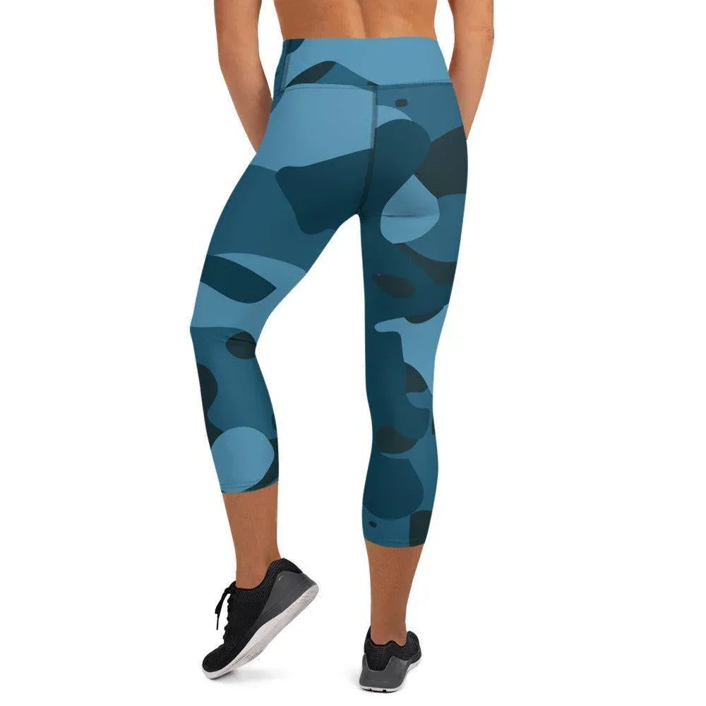 blaue-camouflage-damen-yoga-capri-leggings-yoga-capri-leggings-jlr-design-4 - JLR Design