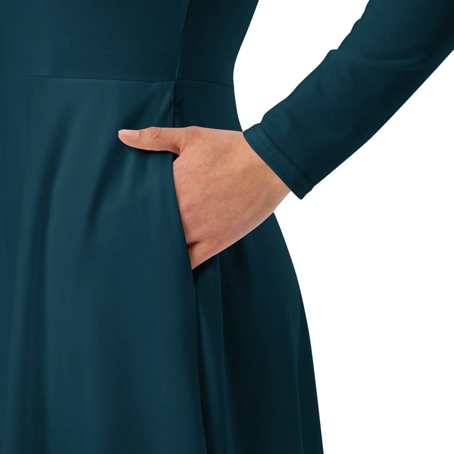 blauwal-langarmliges-midikleid-midikleid-jlr-design-3 - JLR Design