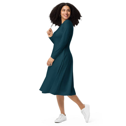 blauwal-langarmliges-midikleid-midikleid-jlr-design-6 - JLR Design