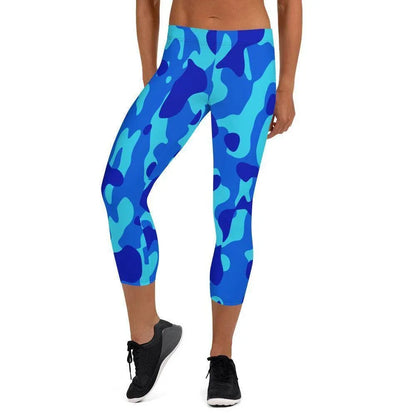 blue-camouflage-damen-capri-leggings-capri-leggings-jlr-design-2 - JLR Design