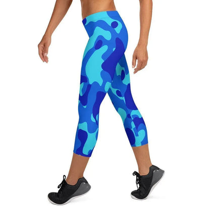 blue-camouflage-damen-capri-leggings-capri-leggings-jlr-design-3 - JLR Design