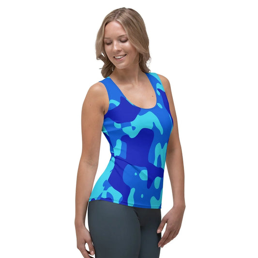 blue-camouflage-damen-tank-top-tank-top-jlr-design-1 - JLR Design
