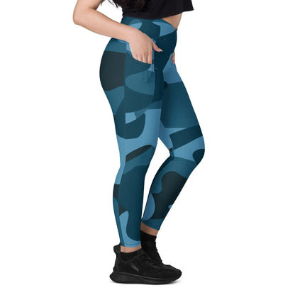blue-camouflage-damen-v-bund-leggings-mit-taschen-v-bund-leggings-jlr-design-2 - JLR Design