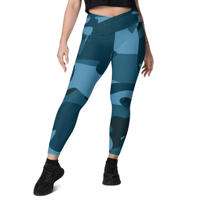 blue-camouflage-damen-v-bund-leggings-mit-taschen-v-bund-leggings-jlr-design-4 - JLR Design