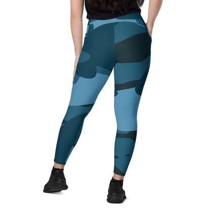 blue-camouflage-damen-v-bund-leggings-mit-taschen-v-bund-leggings-jlr-design-5 - JLR Design