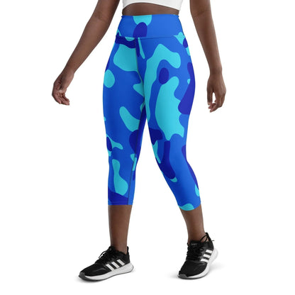 blue-camouflage-damen-yoga-capri-leggings-yoga-capri-leggings-jlr-design-1 - JLR Design