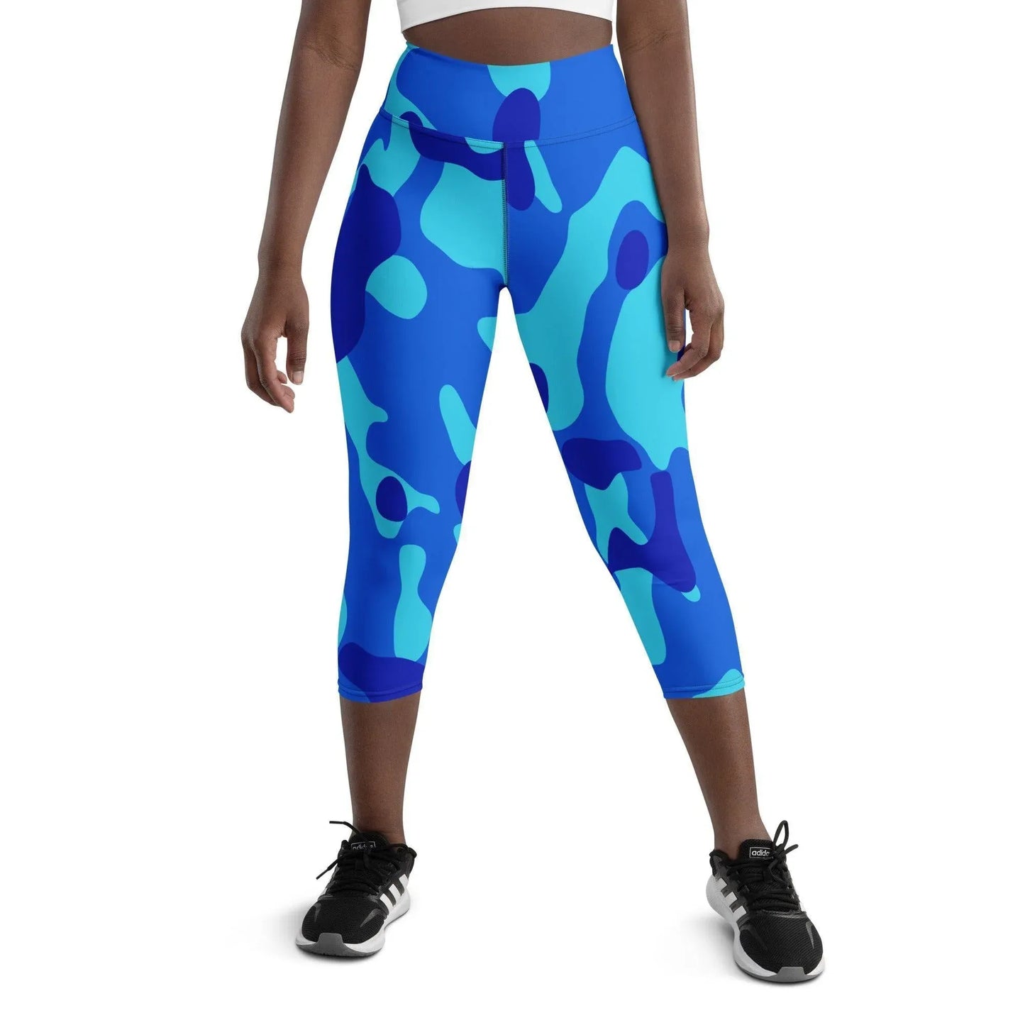 blue-camouflage-damen-yoga-capri-leggings-yoga-capri-leggings-jlr-design-2 - JLR Design