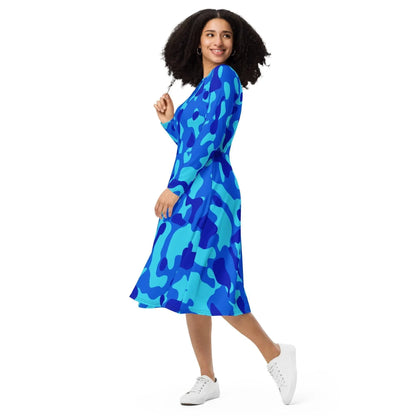blue-camouflage-langarmliges-midikleid-midikleid-jlr-design-6 - JLR Design