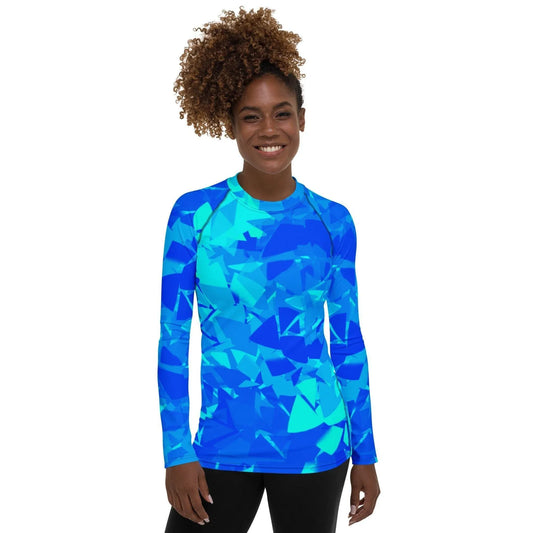 blue-crystal-damen-rash-guard-rash-guard-jlr-design-1 - JLR Design