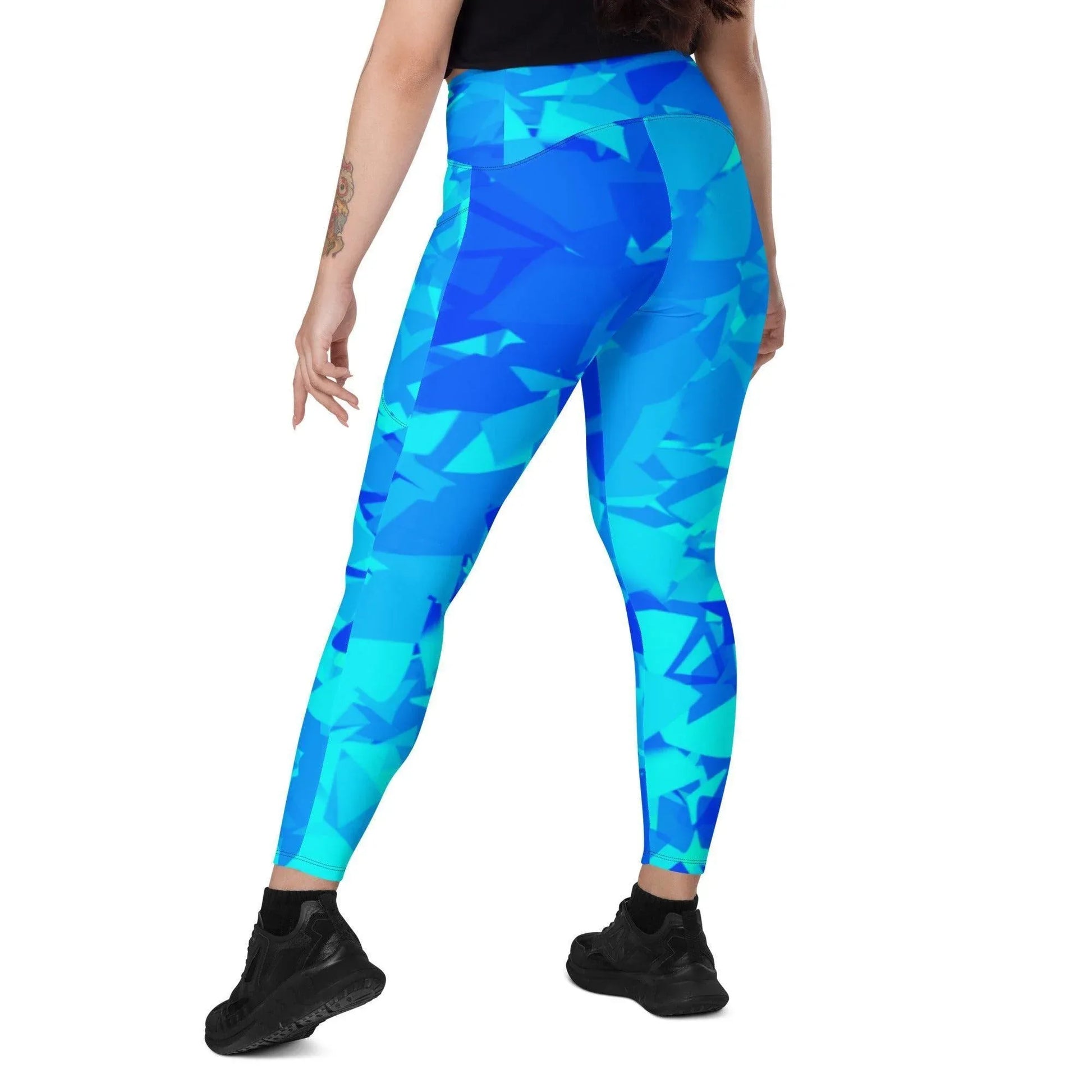 blue-crystal-damen-v-bund-leggings-mit-taschen-v-bund-leggings-jlr-design-1 - JLR Design