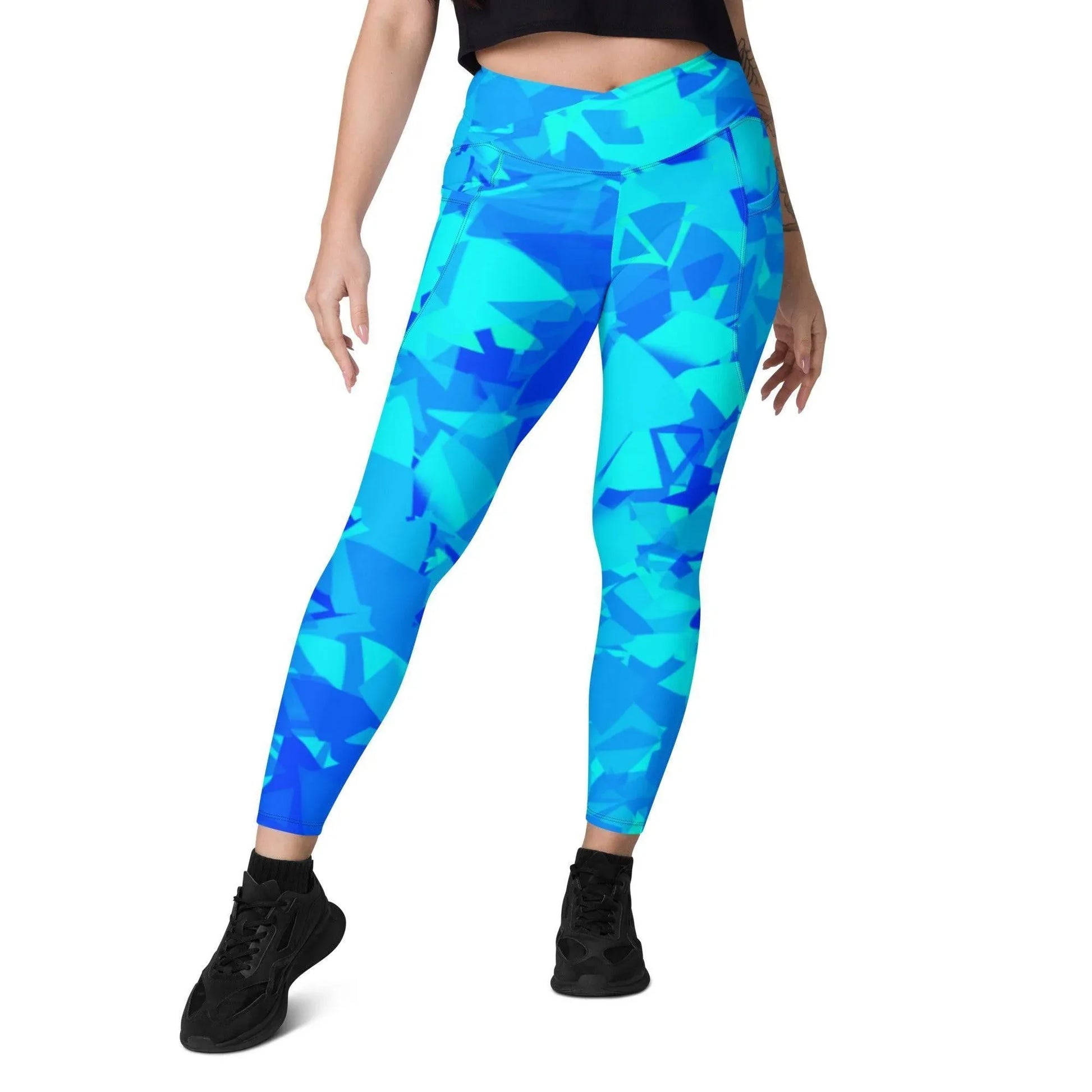 blue-crystal-damen-v-bund-leggings-mit-taschen-v-bund-leggings-jlr-design-4 - JLR Design