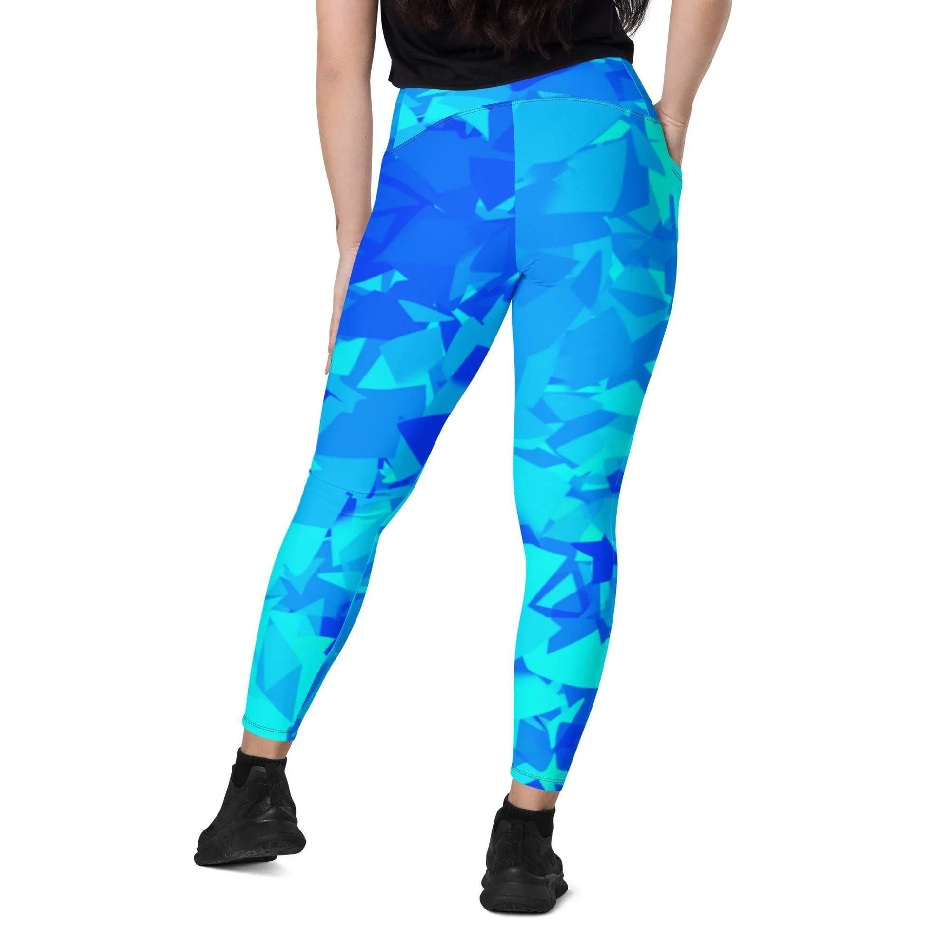 blue-crystal-damen-v-bund-leggings-mit-taschen-v-bund-leggings-jlr-design-5 - JLR Design