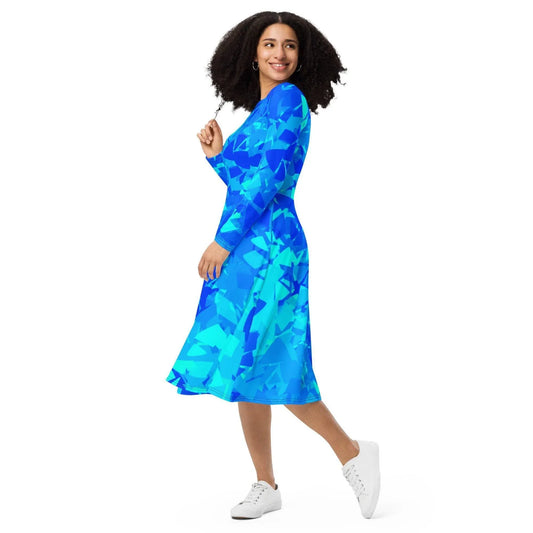 blue-crystal-langarmliges-midikleid-midikleid-jlr-design-1 - JLR Design