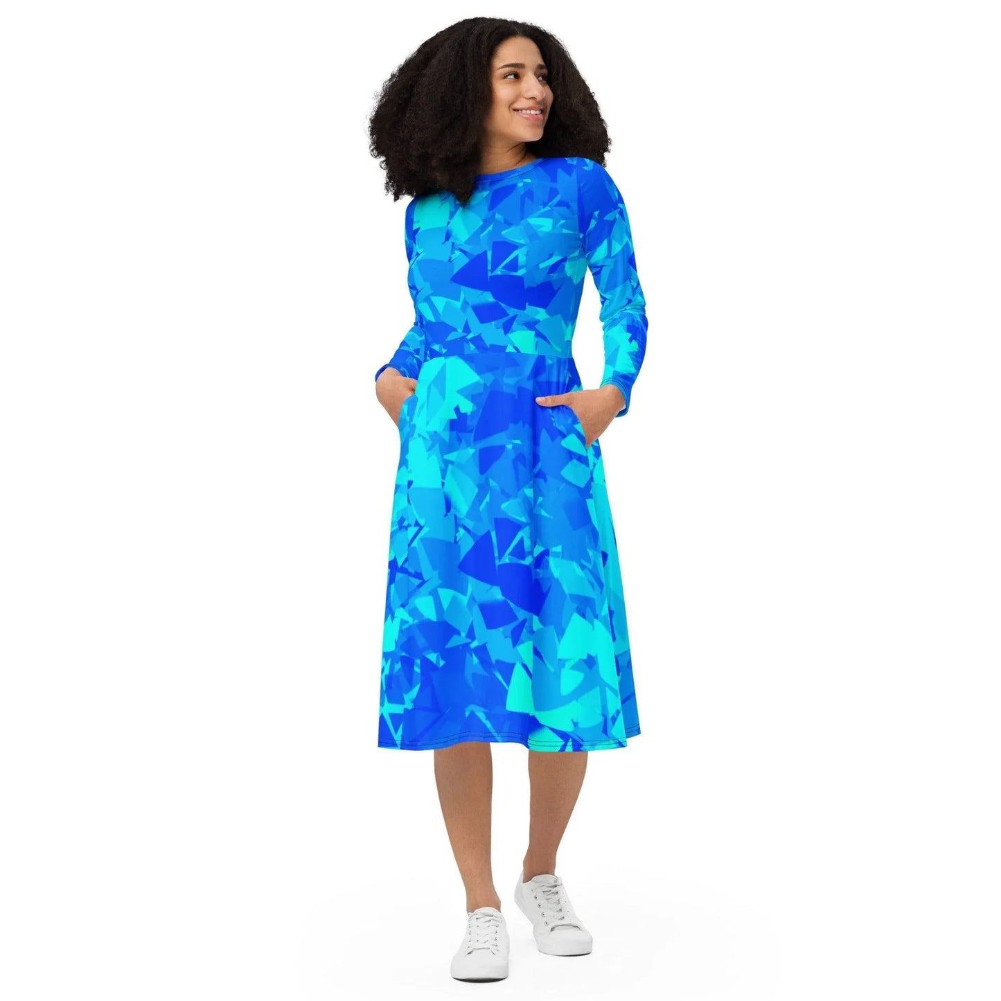 blue-crystal-langarmliges-midikleid-midikleid-jlr-design-4 - JLR Design
