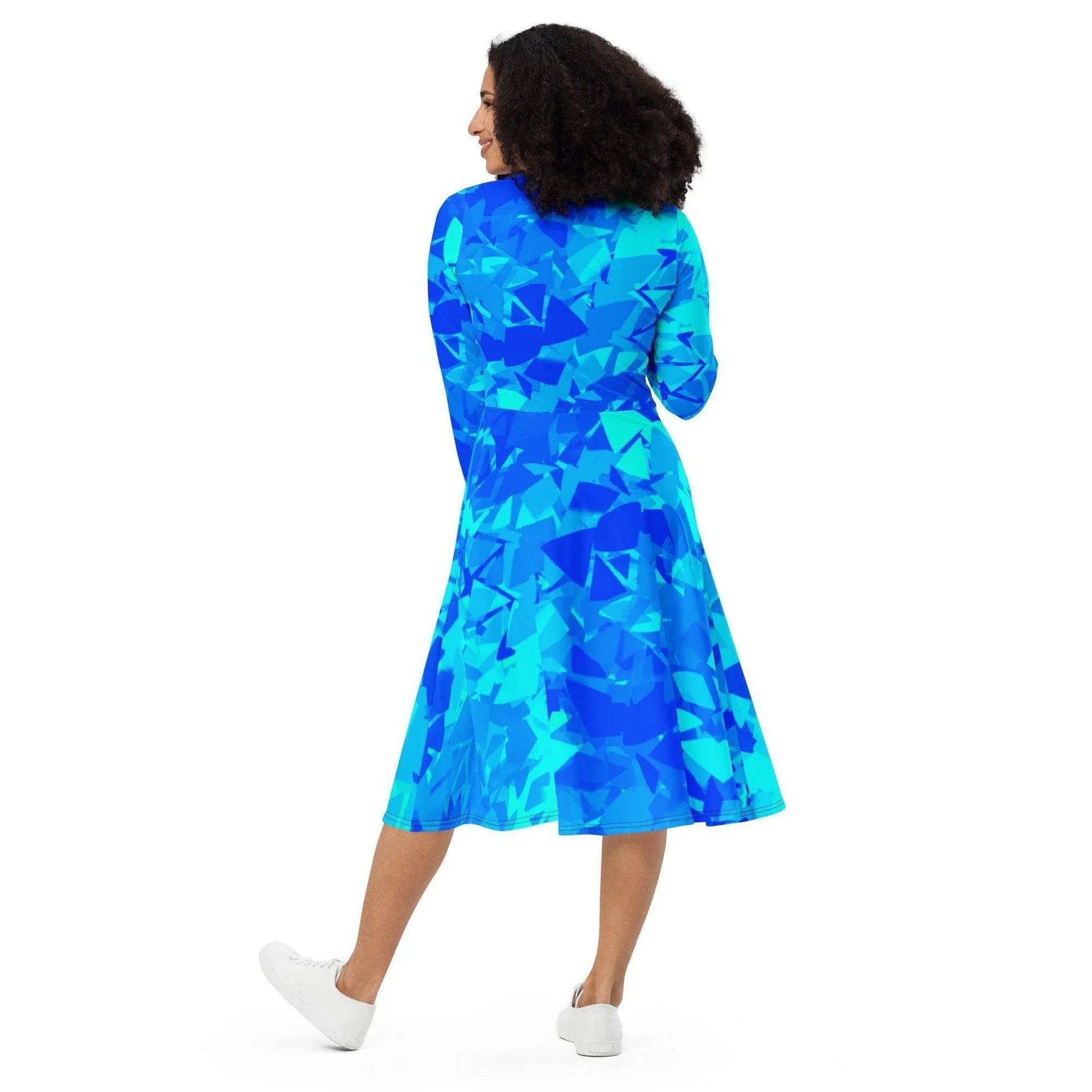 blue-crystal-langarmliges-midikleid-midikleid-jlr-design-5 - JLR Design