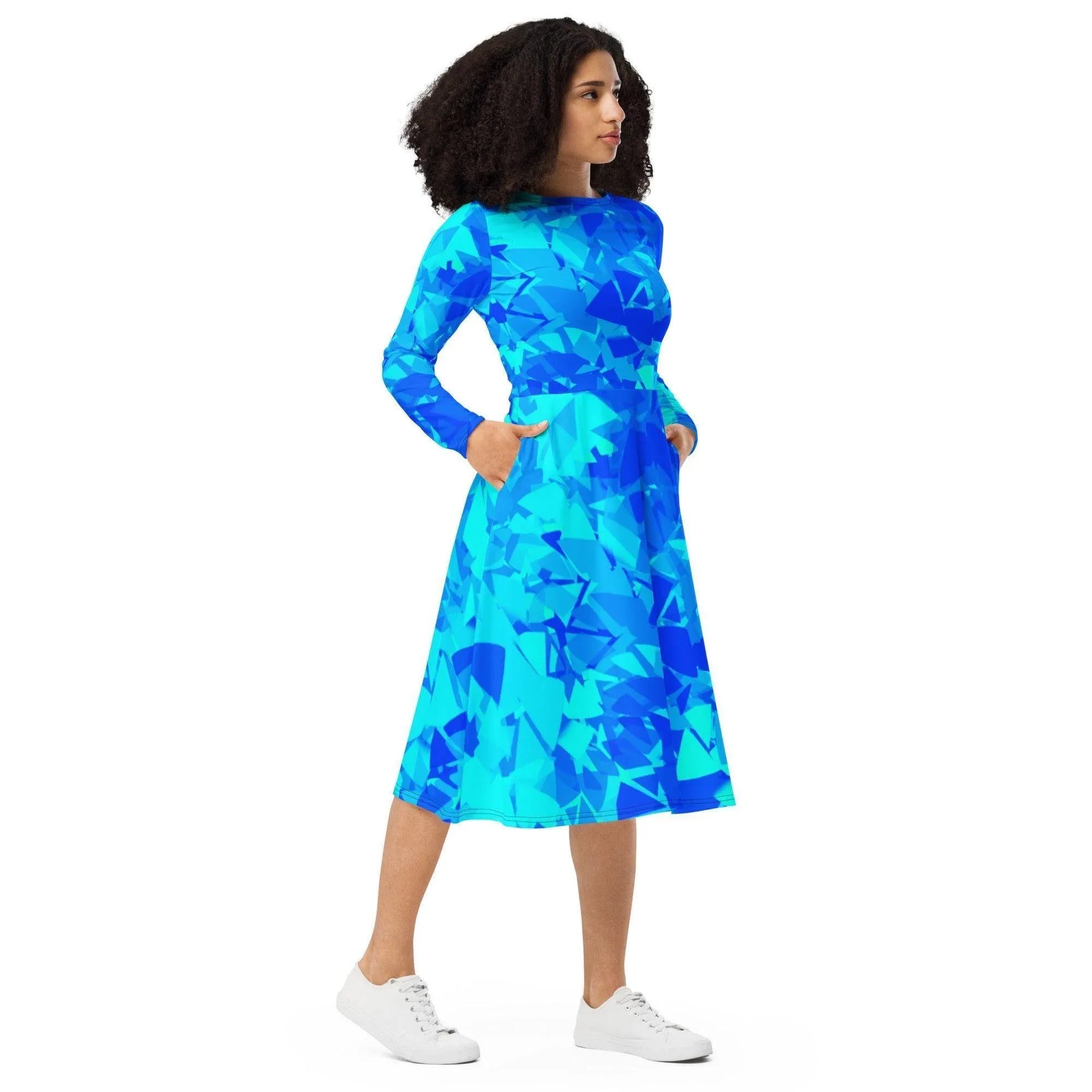 blue-crystal-langarmliges-midikleid-midikleid-jlr-design-6 - JLR Design