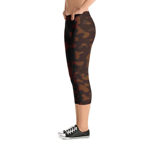 braune-camouflage-damen-capri-leggings-capri-leggings-jlr-design-1 - JLR Design