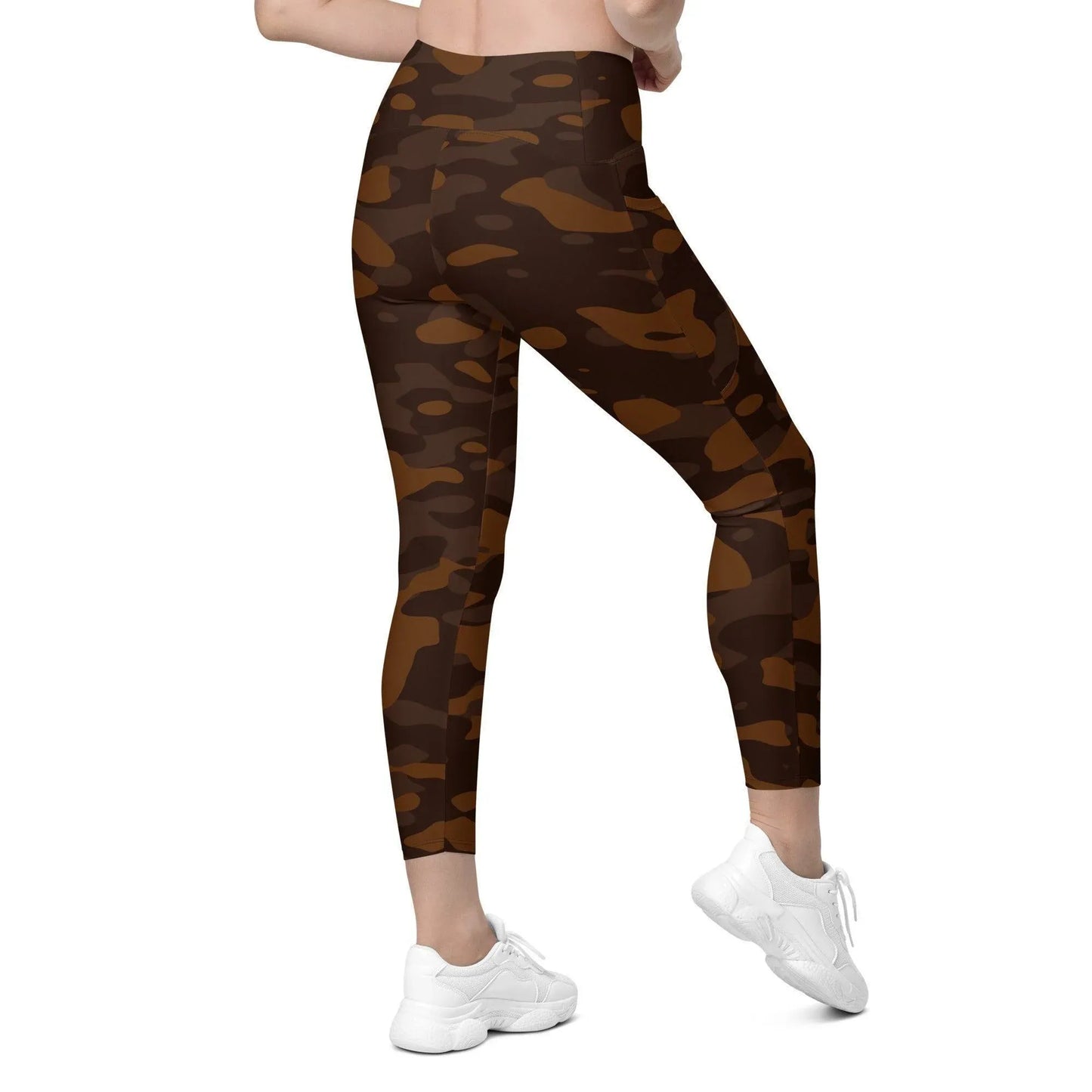 braune-camouflage-damen-v-bund-leggings-mit-taschen-v-bund-leggings-jlr-design-3 - JLR Design