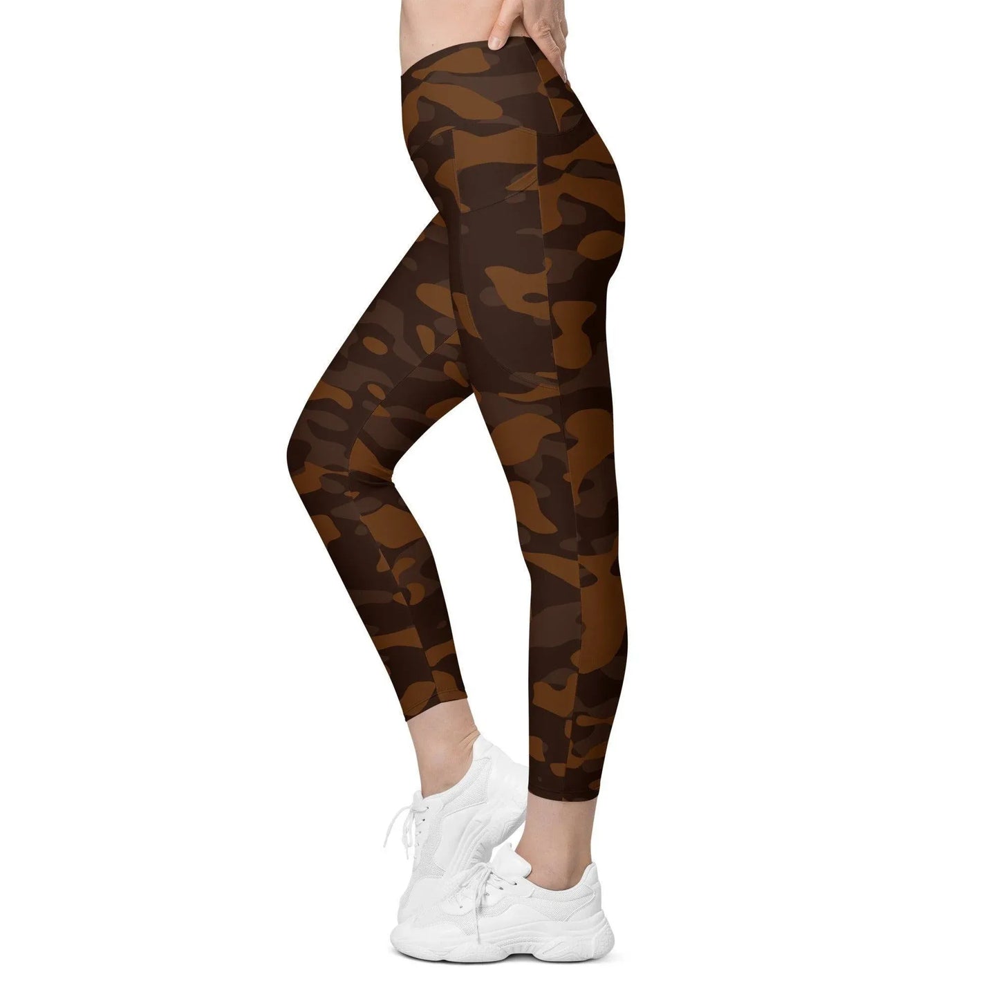 braune-camouflage-damen-v-bund-leggings-mit-taschen-v-bund-leggings-jlr-design-4 - JLR Design