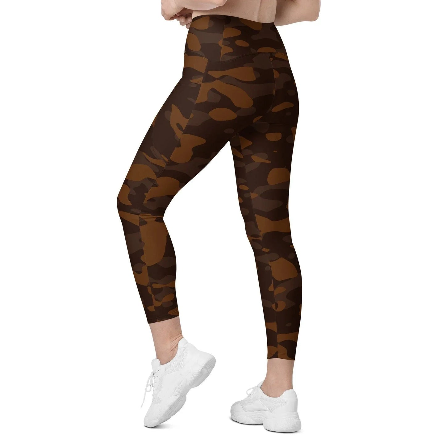 braune-camouflage-damen-v-bund-leggings-mit-taschen-v-bund-leggings-jlr-design-5 - JLR Design
