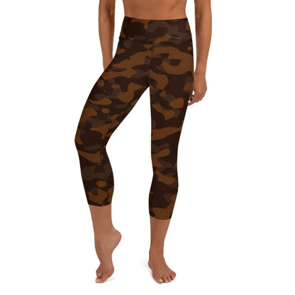 braune-camouflage-damen-yoga-capri-leggings-yoga-capri-leggings-jlr-design-2 - JLR Design
