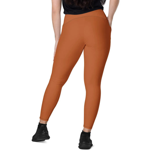 braune-damen-v-bund-leggings-mit-taschen-v-bund-leggings-jlr-design-1 - JLR Design