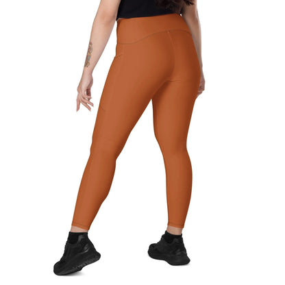 braune-damen-v-bund-leggings-mit-taschen-v-bund-leggings-jlr-design-4 - JLR Design