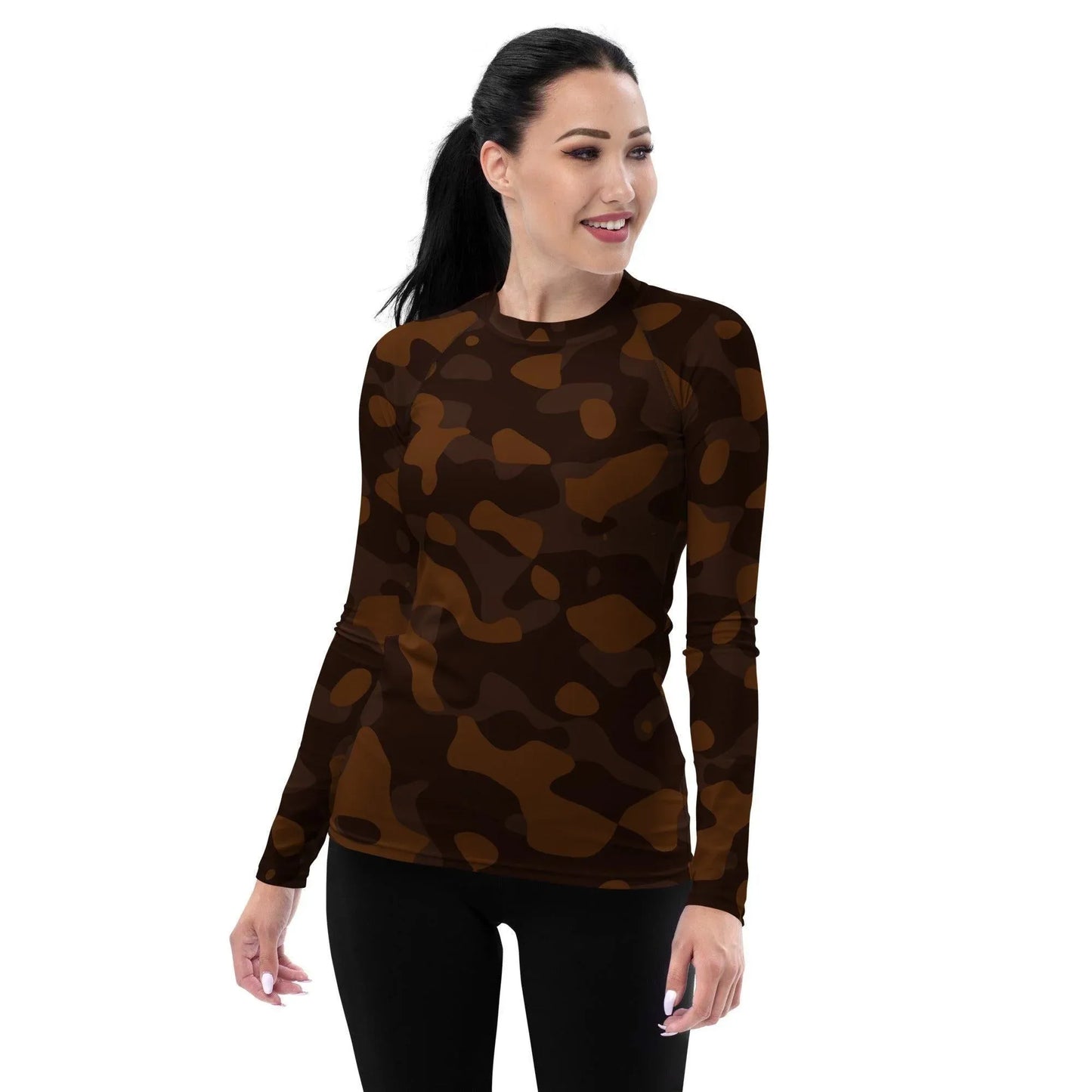 braunes-camouflage-damen-rash-guard-rash-guard-jlr-design-1 - JLR Design