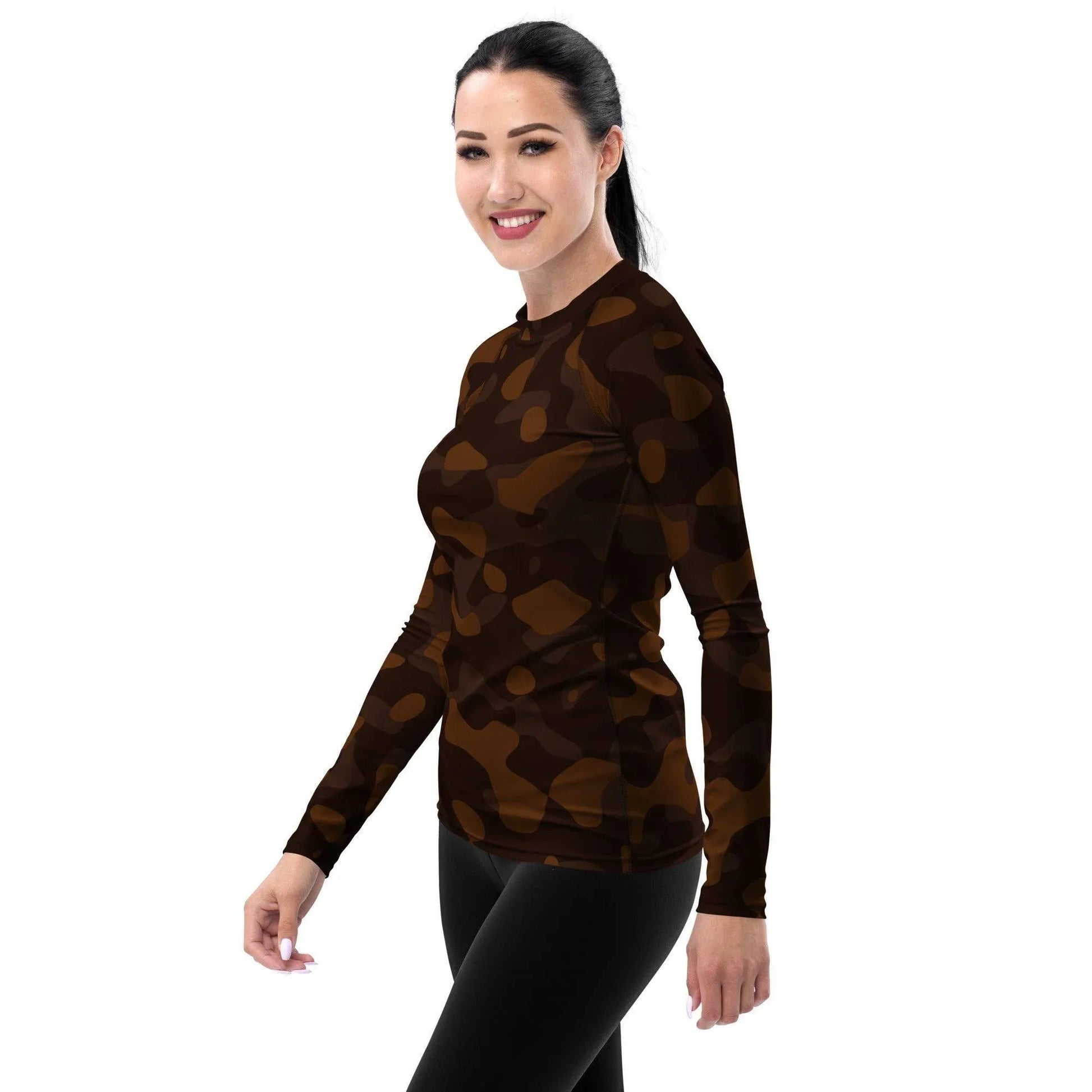 braunes-camouflage-damen-rash-guard-rash-guard-jlr-design-3 - JLR Design