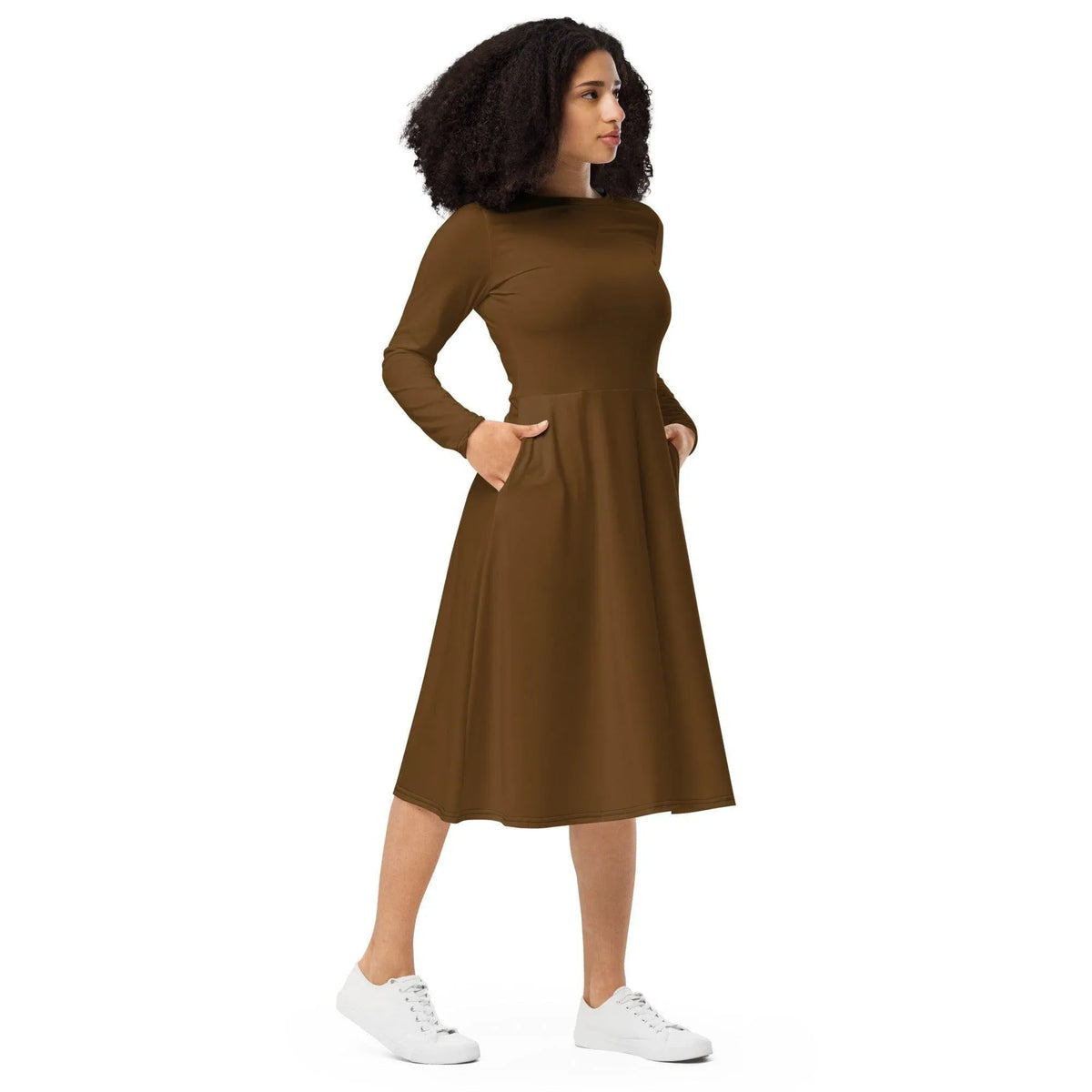 braunes-langarmliges-midikleid-midikleid-jlr-design-jlr-design-de-5 - JLR Design