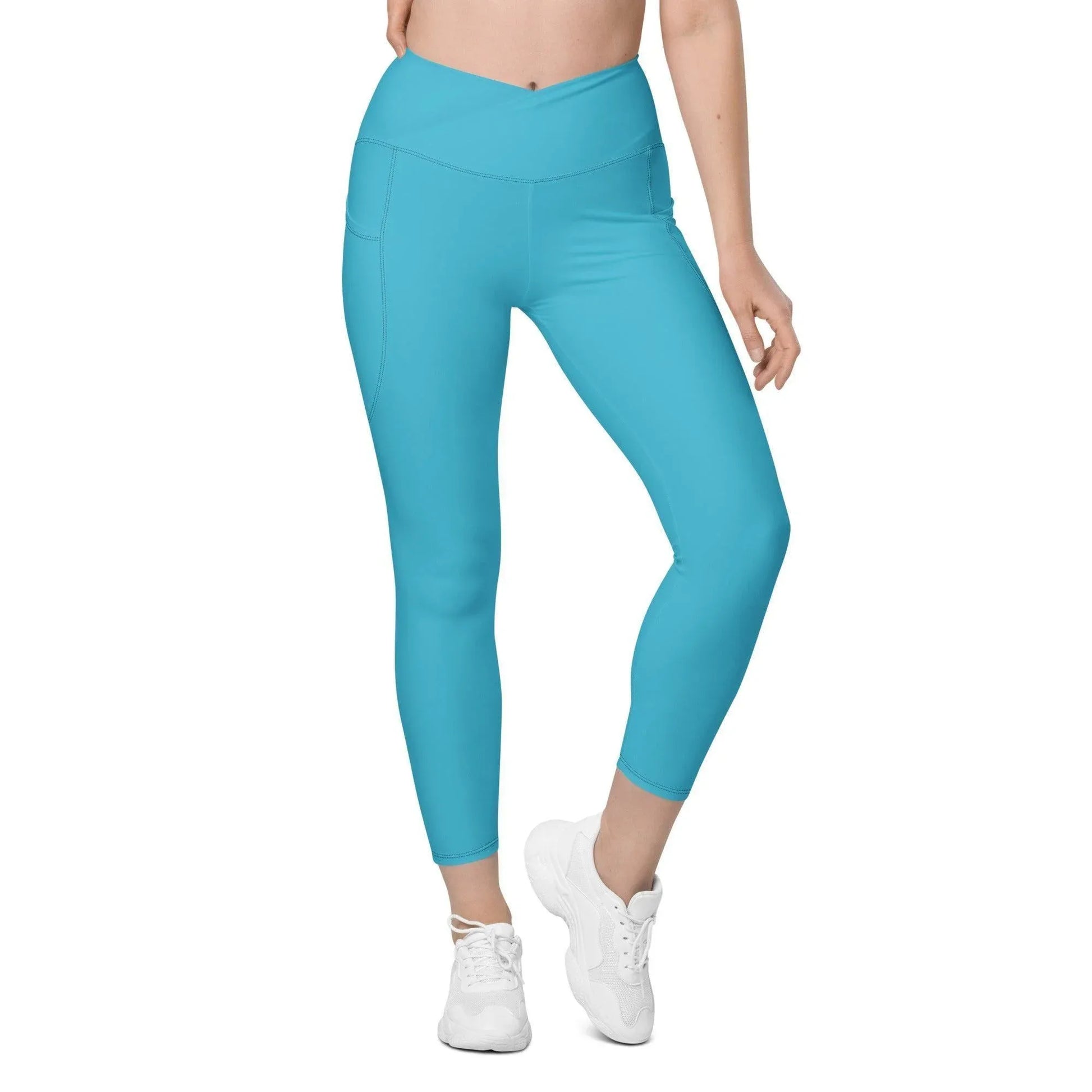 bright-summer-sky-damen-v-bund-leggings-mit-taschen-v-bund-leggings-jlr-design-1 - JLR Design
