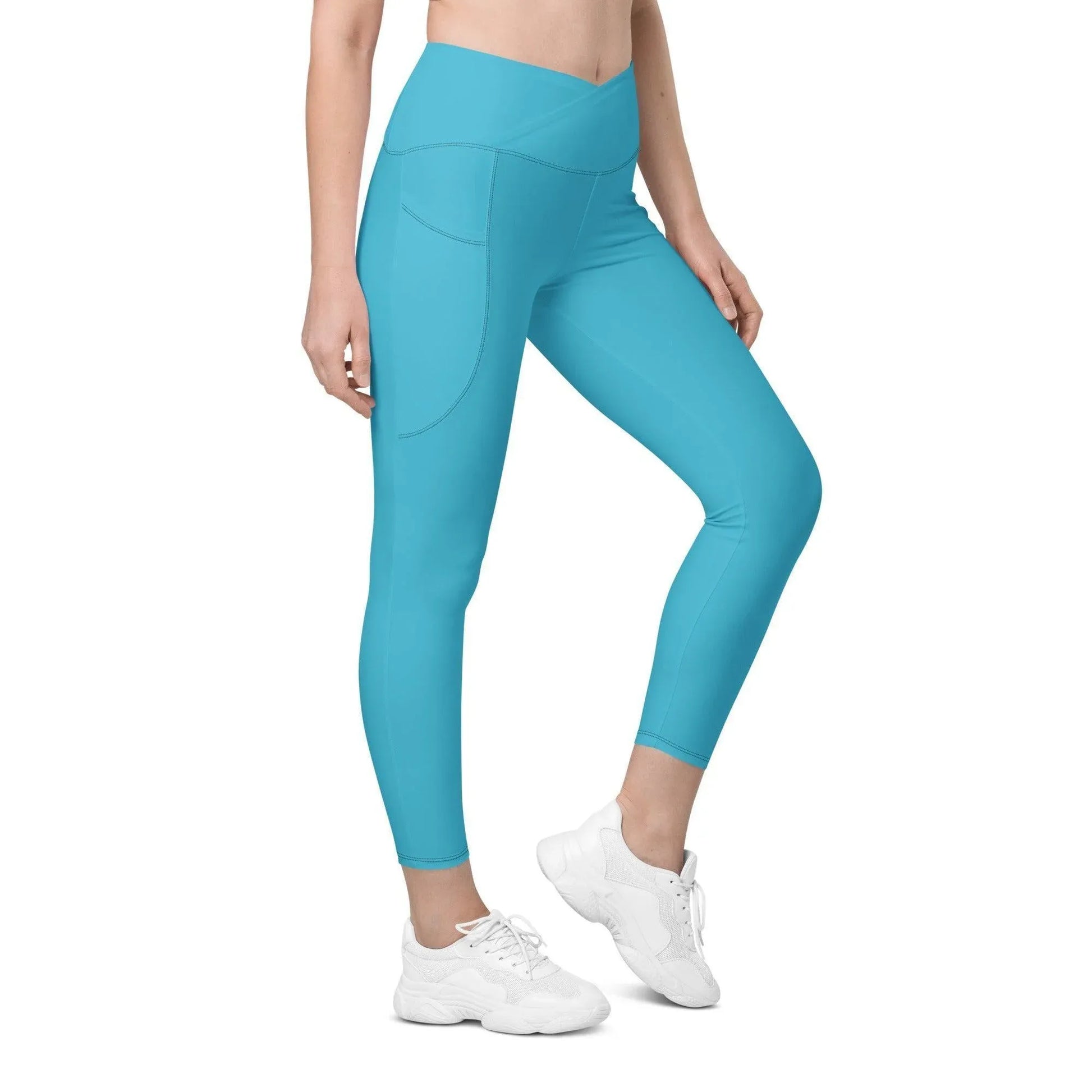 bright-summer-sky-damen-v-bund-leggings-mit-taschen-v-bund-leggings-jlr-design-2 - JLR Design