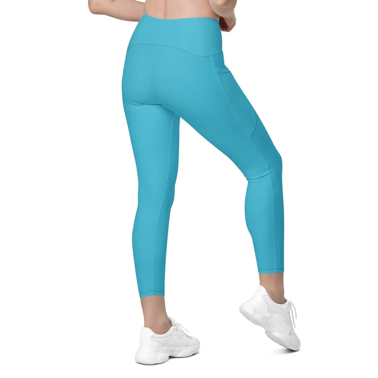 bright-summer-sky-damen-v-bund-leggings-mit-taschen-v-bund-leggings-jlr-design-3 - JLR Design