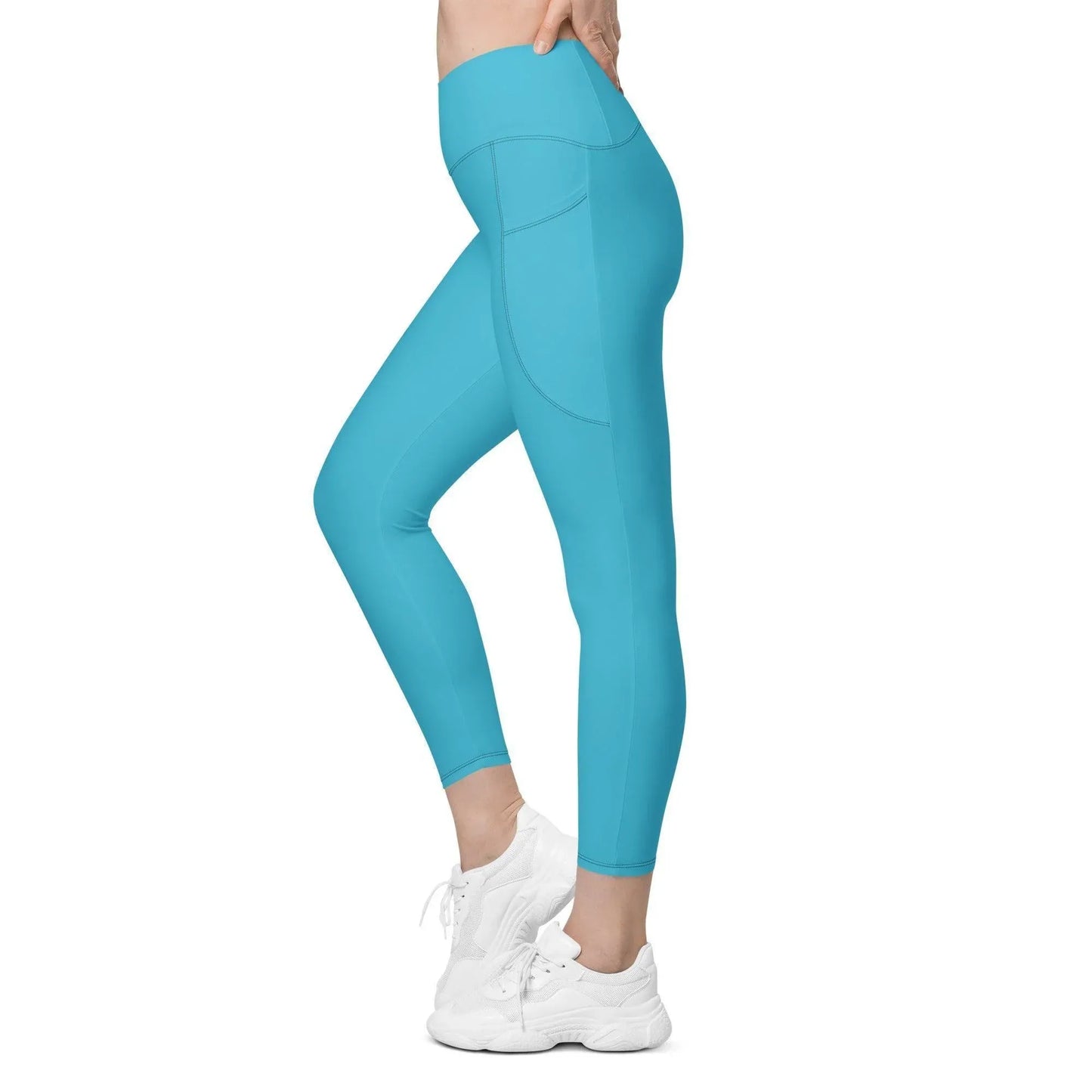 bright-summer-sky-damen-v-bund-leggings-mit-taschen-v-bund-leggings-jlr-design-4 - JLR Design