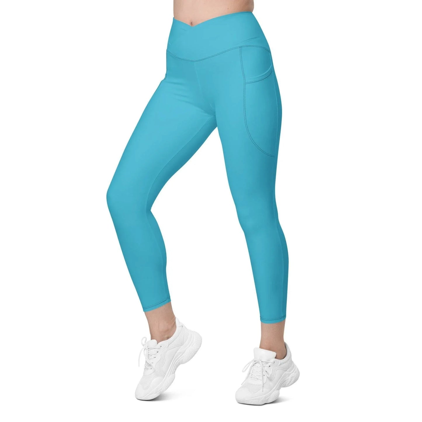 bright-summer-sky-damen-v-bund-leggings-mit-taschen-v-bund-leggings-jlr-design-7 - JLR Design