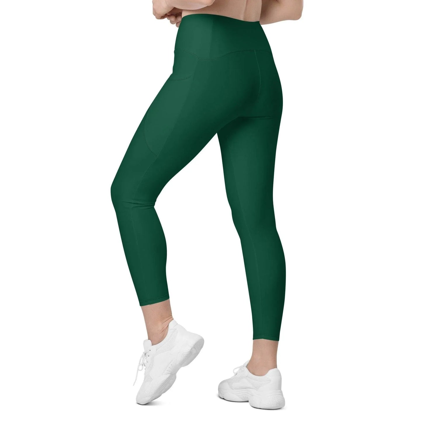 british-racing-green-damen-v-bund-leggings-mit-taschen-v-bund-leggings-jlr-design-4 - JLR Design