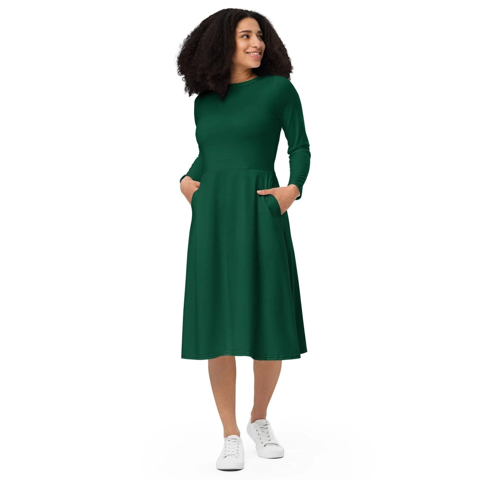 british-racing-green-langarmliges-midikleid-midikleid-jlr-design-1 - JLR Design