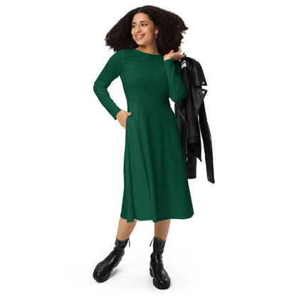 british-racing-green-langarmliges-midikleid-midikleid-jlr-design-2 - JLR Design