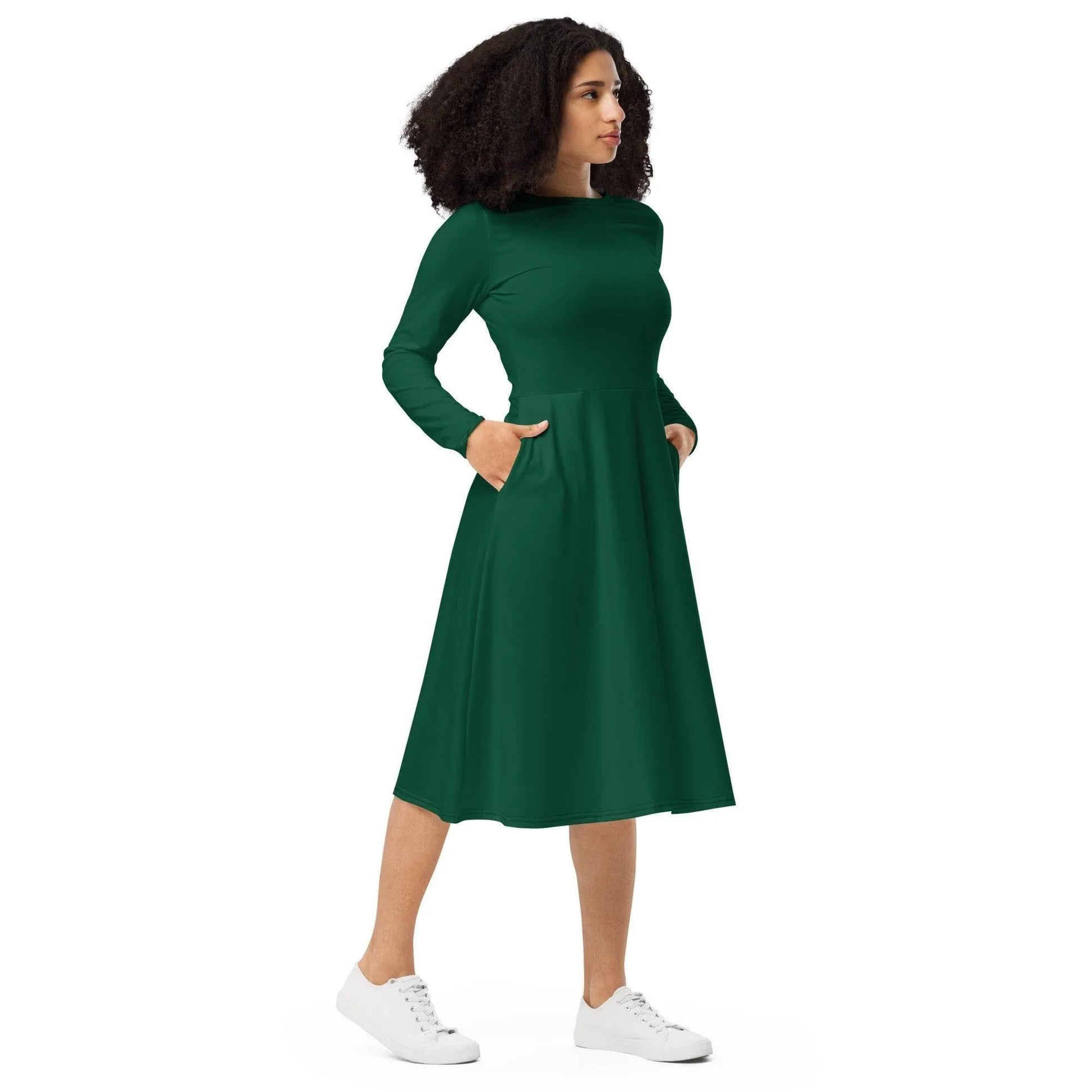 british-racing-green-langarmliges-midikleid-midikleid-jlr-design-5 - JLR Design
