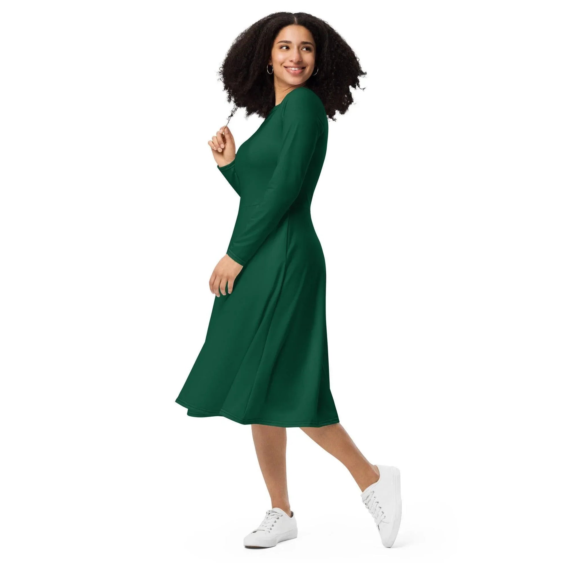 british-racing-green-langarmliges-midikleid-midikleid-jlr-design-6 - JLR Design