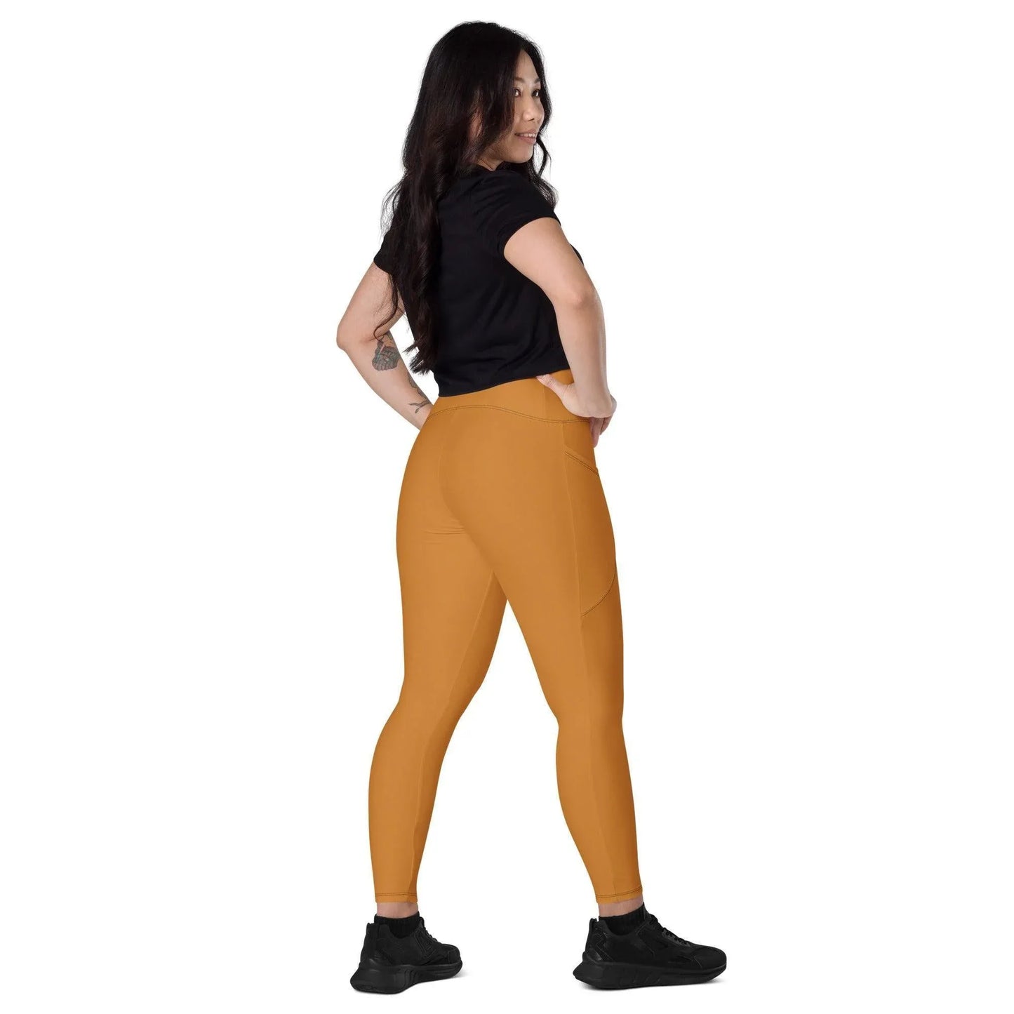bronze-damen-v-bund-leggings-mit-taschen-v-bund-leggings-jlr-design-2 - JLR Design