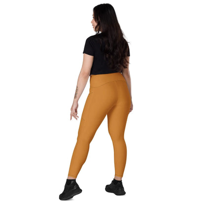 bronze-damen-v-bund-leggings-mit-taschen-v-bund-leggings-jlr-design-4 - JLR Design